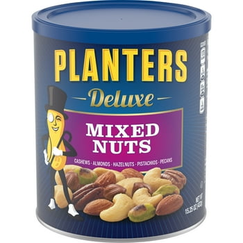 ers Deluxe Mixed Nuts with Cashews, Almonds, Hazelnuts, Pistachios & Pecans, 15.25 oz Canister