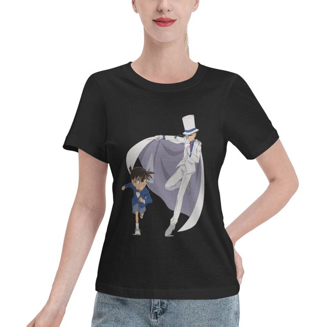 Women's Basic Short Sleeve T-Shirt Conan and Kaito Kidd