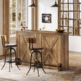 thumbnail image 3 of Tribesigns 63-Inch Bar Table, 2-Tier Bar Cabinet Height Pub Table with Footrest, Modern Coffee Cabinet for Home Kitchen, Large Home Unit Liquor Furniture, Bistro, Dining Room, Living Room, Brown, 3 of 21