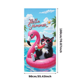 thumbnail image 3 of Summer Theme Banner Hello Summer Cat Design Inflatable Flamingo Illustration for Beach Party Outdoor Decoration Vacation Fun, 3 of 7