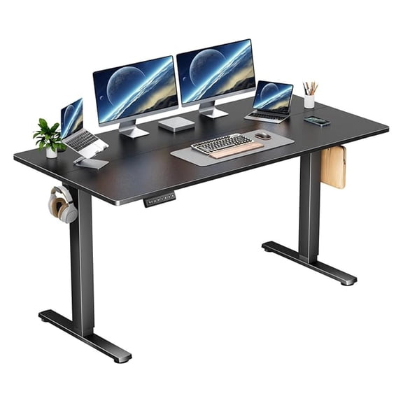 Electric Height Adjustable Standing Desk, 40x24 Inches, Ergonomic Sit-to-Stand Rising Computer Table for Home Office