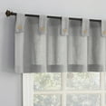 thumbnail image 2 of Archaeo Cotton Blend Button Tab Top Cafe Curtain Valance, 54"x14", Gray, 2 of 5