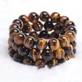 thumbnail image 2 of GKNET Natural Tiger Eye Bracelet Handmade Stone Tiger Eye Beads Bracelet for Men Women-Amazonite-6mm, 2 of 9