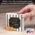 thumbnail image 4 of Highland Home "I Love Fall" Freestanding Solid Wood Block Sign, 4 of 7