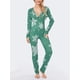 thumbnail image 2 of Pijama navideño Y2k para mujer, monos de manga larga con cuello en V y botones, ropa de dormir suave, ropa de dormir femenina, 2 of 4