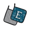 thumbnail image 2 of Letter E Sea Doodles Initial Alphabet Pair of Pot Holders, 2 of 2