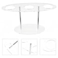 thumbnail image 6 of ZMKIAG Ice Cream Cone Holder, Clear 3 Holes Food Stand,Acrylic Waffle Cone Display Stand,Hand Roll Sushi Popcorn stand Rack for Kids Party Birthday Wedding Decoration, 6 of 8