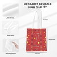 thumbnail image 4 of DouZhe Reusable Grocery Bags, Geometric Decorative Ethnic Style Lightweight Polyester Canvas Cloth Tote Bag for Travle Gym Shopping School, 15" x 16", 4 of 7