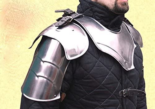 NAUTICALMART New Medieval Pair of Pauldron in Steel Armor LARP 
