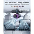 thumbnail image 3 of 2026 Car Clip on Air Conditioner Fan with LED Display, Portable Mini Cooling System for Auto Vehicle, USB Rechargeable Battery Powered Gadget, 360° Rotation Adjustable 199 Speeds Truck Tent,Black, 3 of 8