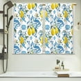 thumbnail image 6 of Blue Lemon Kitchen Curtains Summer Fruit Flower Bathroom Curtains Window Treatment Drapes Tier Floral Nature Leaves Cafe Small Bedroom Short French Door Curtains 2 Panels 27.5x39 Inch, 6 of 6