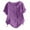 Purple, variant on IROINNID Women's Summer Tops Round Neck Leisure Short Sleeve Solid Buttons Tops