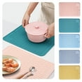 thumbnail image 2 of MesaSe Table Placemat with Hanging Hole Easy to Clean Heat Resistant Dining Room Kitchen Table Silicone Insulation Pad Daily Use, 2 of 8
