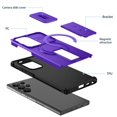 thumbnail image 4 of Case for Samsung Galaxy S24 Ultra 5G 6.8" with Invisible Fold Holder Stand, MagSafe Magnetic Wireless Charging,Sliding camera casing,Shockproof Dropproof Tough Rugged Protective Case Cover,Purple, 4 of 10