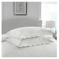 thumbnail image 5 of 3-Piece 100% Cotton Oversized Bedspread Lightweight Quilt Coverlet Embroidery Farmhouse Bedding Set (TX Soft White, King (118"x106")), 5 of 6