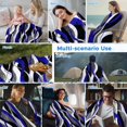 thumbnail image 5 of Blue Stripe Cooling Blanket,Lightweight Breathable Summer Throw Blanket with Double Sided Cold Effect,Ombre Grey Moire Geometric Modern Abstract Picnic Blankets Bed Sheet for Hot Sleepers 60"x80", 5 of 8