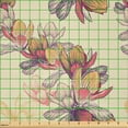 thumbnail image 2 of Ambesonne Magnolia Fabric by the Yard Microfiber, Portrayal Illustration, 1 Yard, Pale Orange Beige, 2 of 4