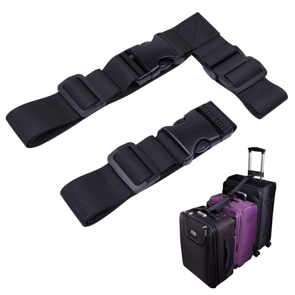 4 pack Luggage Connector, Straps for Suitcase, Add A Bag Adjustable Attachment Accessories Endless for Connect Your 3 Luggage Together
