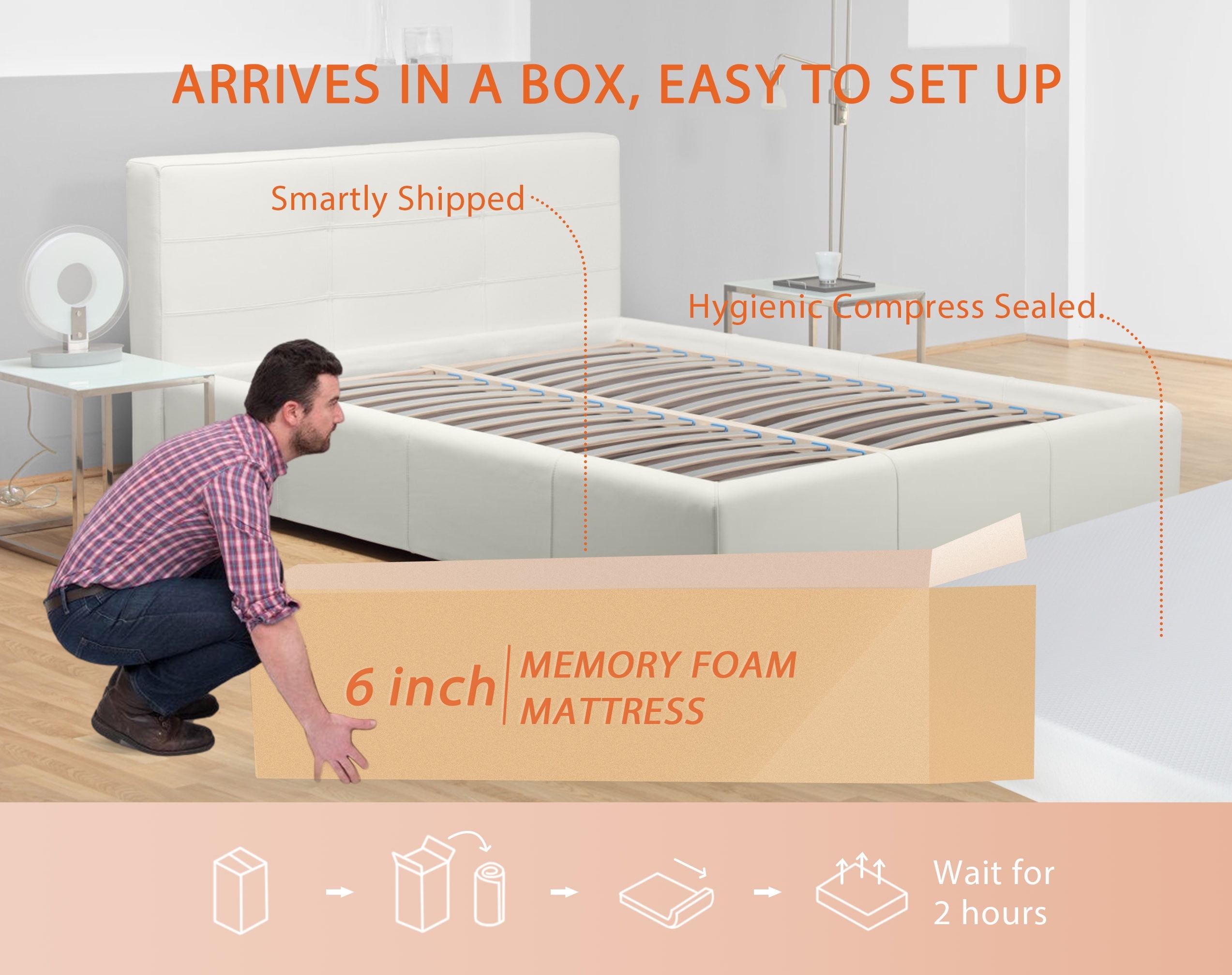 Twin Size 6 Inch Gel Memory Foam Mattress, Medium Firm Cooling Mattress for Kids, Pressure Relief & Cool Sleep, CertiPUR-US Certified, Fiberglass Free, Bed in a Box