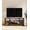 Walnut, variant on Industrial TV Stand for TVs up to 50 inches, Entertainment Center with Open Storage Shelves, Modern TV Console for Living Room, Black