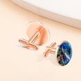 thumbnail image 7 of PhooArto Men's Classic Stainless Steel, Ocean Fish Shark Coral Cufflinks Business Wedding Shirts, Rose Gold, 7 of 7