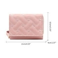thumbnail image 3 of Women Short Wallet PU Leather Credit Card Holder Fashion Zipper Small Coin Purses Change Pocket Business Gift for Girls, 3 of 9