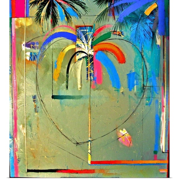 Great BIG Canvas | Rolled Andrew Hewkin Poster Print entitled The Serendipity Peek-A-Boo Palm