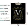 thumbnail image 2 of FMSHPON Vintage Monogram V Clipboard Hardboard Wood Nursing Clip Board and Pull for Standard A4 Letter 13x9 inches, 2 of 5
