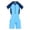 X2 Blue, variant on Ticikt Boys' Athletic One-Piece Swimsuit, Front Zip Rash Guard for Swim Training,Blue