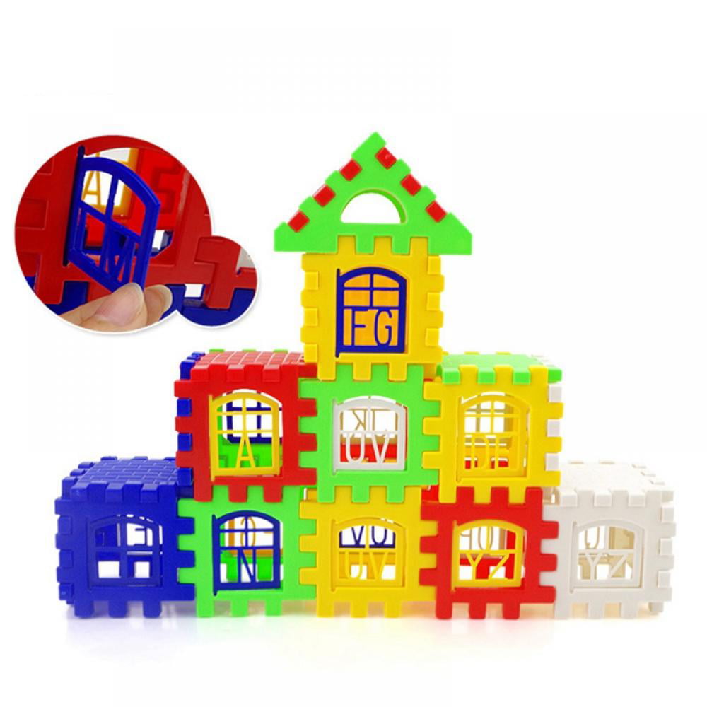24PCS Plastic House DIY Building Blocks Intelligent Toy for Children Kids 