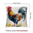 thumbnail image 4 of PIKWEEK Vintage Rooster Farmhouse Style Pillow Covers Rustic Cock Cushion Covers with Geometric Pattern Country Home Decorative Cotton Pillowcases A set of two  Multiple specifications White, 4 of 7
