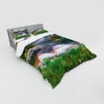 thumbnail image 3 of Ambesonne Landscape Bedding Set 3 Pcs, Swiss Lake Sunrise, Twin, Multicolor, 3 of 3