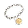 thumbnail image 3 of Ross-Simons Italian Genuine 20-Lira Coin Charm Bracelet in Sterling Silver, Women's, Adult, 3 of 7