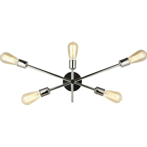 Living District Axel 5 Lights Polished Nickel Wall Sconce