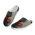 thumbnail image 2 of Fotbe Abstract Colorful Duality Pattern Women's Fuzzy Curly Fur Memory Foam Loafer Slippers Indoor Outdoor Slippers Winter Home Shoes-40/41, 2 of 7