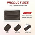 thumbnail image 2 of Uxcell Double Fold Bias Tape 1 inch x 6 Yards Satin Pre-fold Tape Dark Brown, 2 of 5