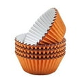 thumbnail image 3 of Mombake Standard Foil Orange Cupcake Liners Muffin Baking Cups for Party and More, 100-Count, 3 of 7