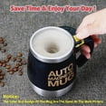 thumbnail image 2 of DaaSiGwaa Rechargeable Self Stirring Mug - Magnetic Electric Auto Mixing Stainless Steel Cup for Office/Kitchen/Travel/Home Coffee/Tea/Hot Chocolate/Milk-400 ml/13.5 oz(Blue), 2 of 8