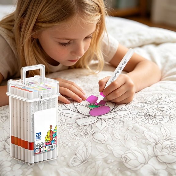 Art Markers Set, Rich Pigment Colors Design Sketching, Vibrant Ink Drawing Pens for Adult Illustration Crafts