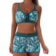 thumbnail image 1 of MKLEKYY Trajes De Baño 2024 New European And Foreign Trade Swimsuit For Women Printed Split High Waist Bikini Swimsuit, 1 of 6