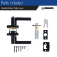 thumbnail image 2 of Brinks Contemporary Keyed Entry Lever Doorknob, Tuscan Bronze, 2 of 7