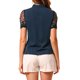 thumbnail image 3 of INSPIRAR CHIC Blusa de Manga Corta de Malla con Cuello de V y Lazo para Mujeres XL Azul Marino, 3 of 8