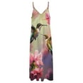 thumbnail image 4 of Flower Hummingbird Sleeveless Dress Woman Fashion Long Dresses Women's Summer Suit Dress Summer 2025 Women, 4 of 7