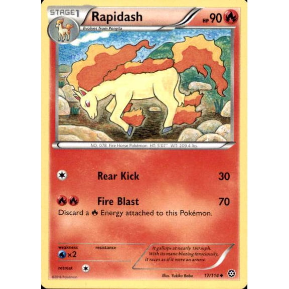 Pokemon Steam Siege Rapidash #17
