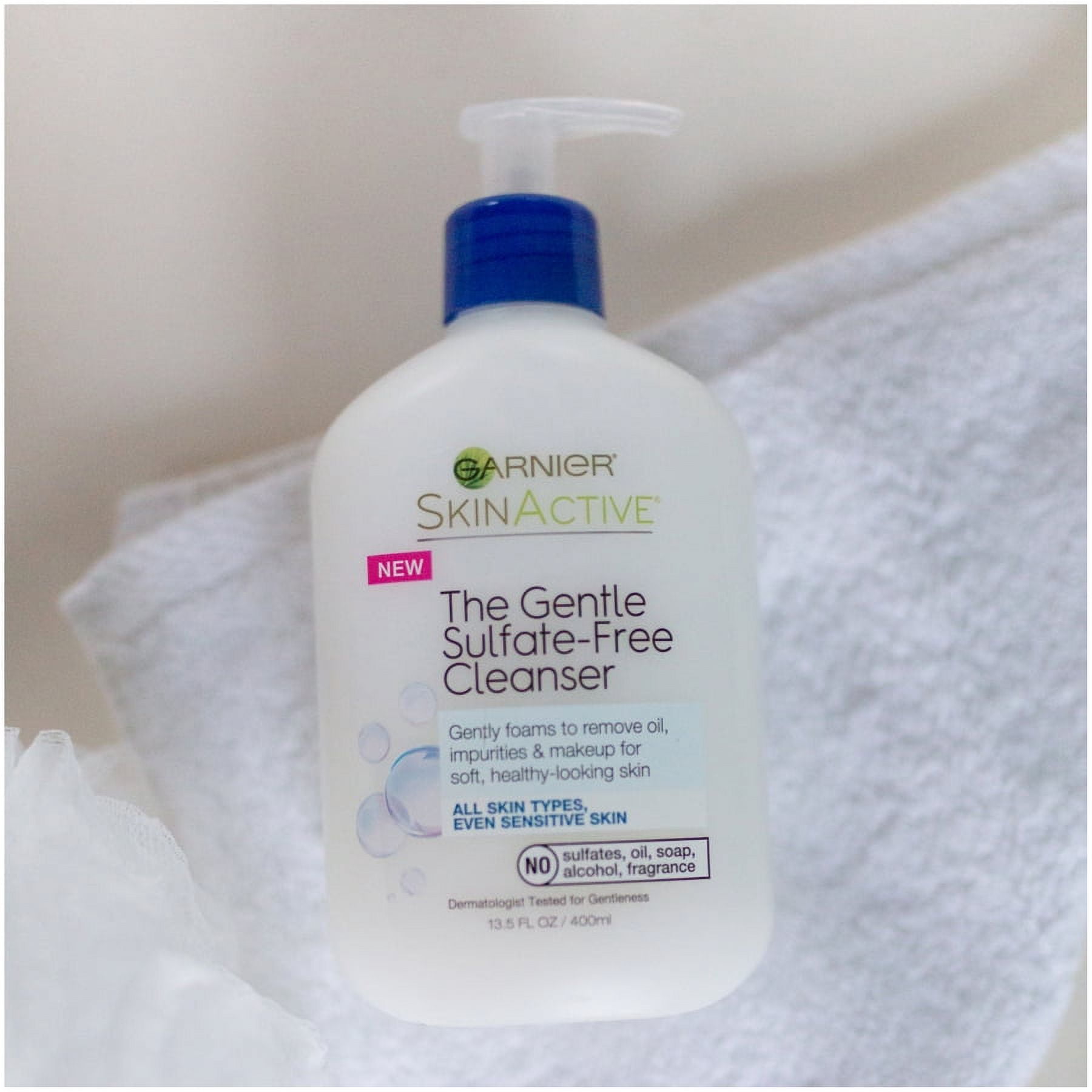 Garnier SkinActive The Gentle Sulfate Free Cleanser, All Skin Types, Adult, 13.5 fl oz