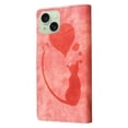 thumbnail image 4 of For IPhone 15 Plus 6.7" Cat Patterned Embossed Strong Magnetic Attachment/Closure, Card Slots/Pocket, PU Leather Flip Wallet Case ﻿,Orange,For iPhone 15 Plus, 4 of 8