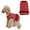 Red M, variant on Small Dog Sweater Dress with Heart Pattern Valentine’s Day Puppy Sweaters Knitted Turtleneck Pet Outfits Warm Dog Clothes for Small Dogs Cats