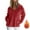 A188 Red, variant on Xdegoge Sherpa Sweater Women Fleece Pullover Sweatshirts Quarter Button Collared Shirts Warm Long Sleeeve Tops