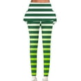thumbnail image 1 of Puntoco Pantalones De Cintura Elástica Cómodos A Rayas De Moda Para Mujer Pantalones De Doble Capa Con Bolsillo De Yoga Verde Xl, 1 of 5