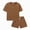 A56-Athletic Outfit Sets-Brown, variant on XZNPDUCQ 3-4 Years Summer Gym Clothing Sets Shorts 2Pcs Clothes Set 2 Piece Athletic Outfit Running Tracksuit Casual School Outfits A56-Hot Pink